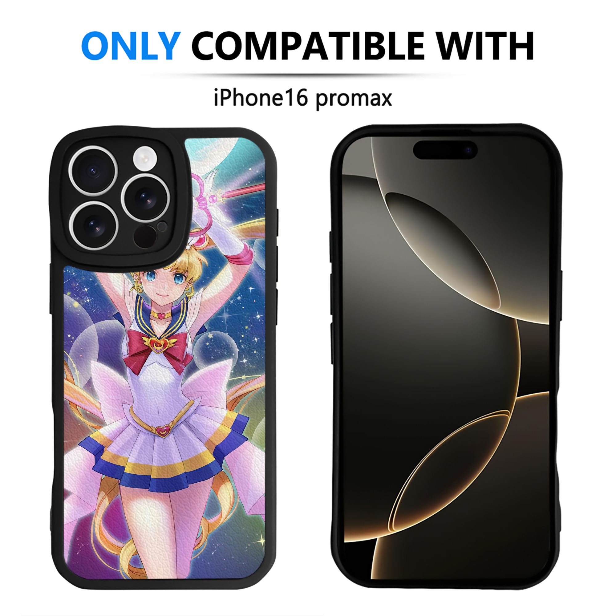 （画像用） 美少女戦士セーラームーン Sailor Moon 【iPhone 16シリーズ対応】シリコンスマホケース（レザー調） 材質：シリコン